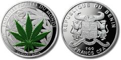 100 francs CFA (Cannabis sativa) from Benin