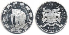 6.000 francs CFA (Benin Elephant) from Benin