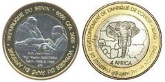 6.000 francos CFA (4 Africa - Viaje del Papa) from Benin