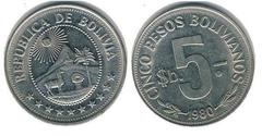 5 pesos from Bolivia