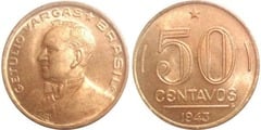 50 centavos (Getulio Vargas) from Brazil