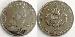 20 dollars (20 Aniversario de la Coronación) from Brunei