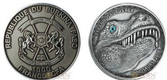 1000 francs CFA (Tiranosaurio Rex) from Burkina Faso