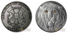 5000 francs CFA ( Smilodon) from Burkina Faso