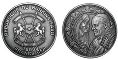 10000 francs CFA (X Aniversario de la muerte de San Juan Pablo II - 2 de abril de 2015) from Burkina Faso