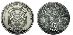 10000 francs CFA (LA CANCIÓN DEL NIBELUNG - Siegfried Dragonslaye) from Burkina Faso
