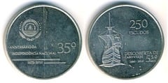 250 escudos (35 Aniversario de la Independencia) from Cape Verde