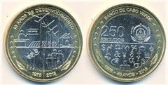 250 escudos (40 años de Desarrollo) from Cape Verde