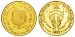3.000 francs (10th Anniversary of Independence) from Cameroon