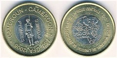 750 francs CFA (Pygmies) from Cameroon