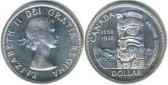 1 dollar (Centenario de la Fundación de la Columbia Británica) from Canada