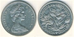 1 dollar (Centennial of the Manitoba Union) from Canada
