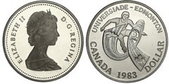 1 dollar (Juegos Mundiales Universitarios - Edmonton 83) from Canada