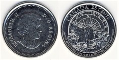 25 cents (100 Aniversario de la Primera Expedición Canadiense al Ártico) from Canada