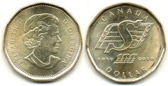 1 dollar (100 Aniversario del Saskatchewan Roughriders) from Canada