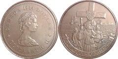 1 dollar (450 Aniversario del descubrimiento de Gaspé) from Canada