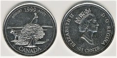25 cents (New Millennium-August) from Canada