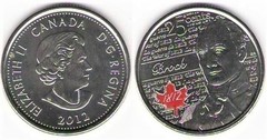 25 cents (Isaack Brock) from Canada