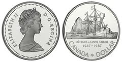 1 dollar (400th Anniversary of the Discovery of Davis Strait) from Canada