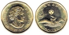 1 dollar (Juegos Olímpicos de Verano 2012, Londres-Juegos Olímpicos de Invierno 2014, Sochi) from Canada