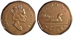 1 dollar (125 Aniversario de la Confederación Canadiense) from Canada