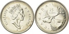 25 cents (Elizabeth II) from Canada