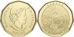 1 dollar (125th Anniversary of the Klondike Gold Rush) from Canada