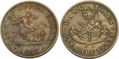 1/2 penny (Provincias Canadienses) from Canada