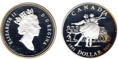 1 dollar  (50 aniversario -Ballet Nacional de Canadá) from Canada