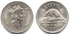 5 cents (Elizabeth II) from Canada