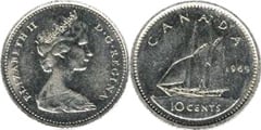 10 cents (Elizabeth II) from Canada