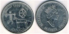 25 cents (Nuevo Milenio-Febrero) from Canada