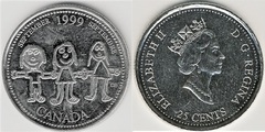 25 cents (Nuevo Milenio-Septiembre) from Canada