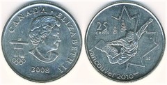 25 cents (Olympic Games -Snowboarding) from Canada
