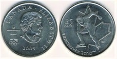 25 cents (JJ.OO.-Patinaje de velocidad) from Canada