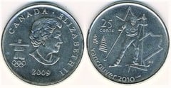 25 cents (JJ.OO.-Esqui de fondo) from Canada