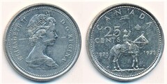 25 cents (Centenary of the Royal Canadian Mounted Police) from Canada
