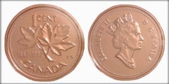 1 cent (125 Aniversario de la Confederación Canadiense) from Canada