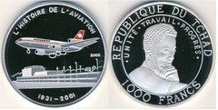 1.000 francos (Historia de la Aviación) from Chad