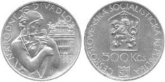 500 korun (100 Aniversario del Teatro Nacional de Praga) from Czechoslovakia