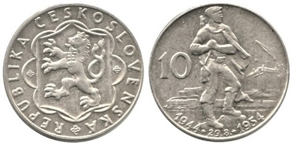 Photo of 10 korun (10 Aniversario del Levantamiento eslovaco)