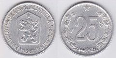 25 haléřů from Czechoslovakia