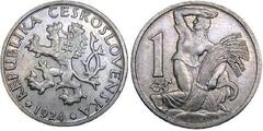 1 koruna from Czechoslovakia