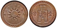 1 cent (10 cash) from China-Provinces
