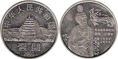 1 yuan (Mogao Caves) from China-Peoples Republic