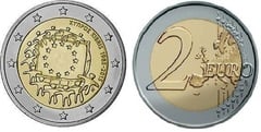 2 euro (30 Aniversario de la Bandera Europea) from Cyprus