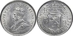 4 y 1/2 piastres (George V) from Cyprus