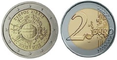 2 euro (10 Aniversario de la Circulación del Euro) from Cyprus