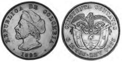 50 centavos (400th Anniversary of the Discovery of America) from Colombia