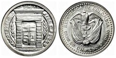1 peso (200th Anniversary of the Mint) from Colombia
